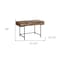 Homeroots 47" Brown and Black Wood and Metal H-Shape Computer Desk With Two Drawers 489999 - alternate 5