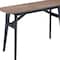 Homeroots 48" Espresso and Black Solid Wood Oval Console Table 668874 - alternate 6
