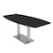 Skutchi Designs Boat Conference Table With Power, 36 in W, 72 in L, Black HAR-BOT-36x72-DOU-U999ST19-NA - alternate 1