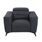 Homeroots 41" Dark Gray Italian Leather Power Recliner Chair 482249 - alternate 5