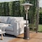 Homeroots 48000 BTU Silver Steel Propane Cylindrical Pole Standing Patio Heater 480566 - alternate 4