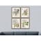 Homeroots Set Of Four Lacy Leaves Gold Framed Print Wall Art, 4PK 416475 - alternate 3