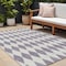 Homeroots 8' X 10' Purple And Lilac Geometric Washable Indoor Outdoor Area Rug 577100 - alternate 1