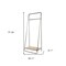 Homeroots Black Pipe Metal And Wood Shelf Hall Tree 376447 - alternate 3