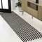 Jonathan Y Finn High-Low Modern Minimalist Checkered Monotone Black/White 2 ft. x 8 ft. Runner Rug SCN108B-28 - alternate 1