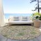 Homeroots 8' Olive Green And Fern Green Round Medallion Washable Indoor Outdoor Area Rug 587796 - alternate 3