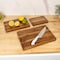 Happimess Hespera Handcrafted Acacia Wood Grain Reversible Cutting Board w/Juice Grooves and Built-In Handle,  CUT1004B-3SET - alternate 4