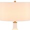 Homeroots 25" White Glass Urn Table Lamp With White Drum Shade 546128 - alternate 4