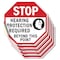 Signmission Stop Hearing Protection Required Be, 4 inch X 4 inch, Vinyl Decal, 5PK OC-D-5PACK-4-123 - alternate 1