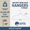 Lifemaster Velvet Hangers, Swivel Hook, Non-Slip, Heavy Duty, Holds 10 lbs, White, 5PK LMVEL5WH - alternate 4