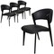 Leisuremod Aspen Collection Modern Dining Chair Black Frame in Black, 4PK ACBL51BL4 - alternate 1