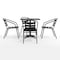 Flash Furniture Lila 27.5in Black Square Aluminum Indoor-Outdoor Table Set with 4 Black Slat Back Chairs TLH-ALUM-28SQ-017BK4-GG - alternate 12
