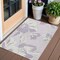 Homeroots 3' X 5' Lavender Lilac And Ivory Floral Washable Indoor Outdoor Area Rug 589548 - alternate 1