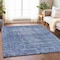 Homeroots 10' X 14' Navy Blue Oriental Washable Indoor Outdoor Area Rug 607565 - alternate 6
