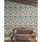 York Wallcoverings Malta Teal and Gold Wallpaper Sample MN1923SAM - alternate 4