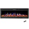 Northwest 72in Wall Mounted Electric Fireplace Recessed Heater with Front Vent, Remote, LED Flames 80-EFFV-7 - alternate 5