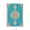 Homeroots 10' X 14' Teal Blue Brown And Ivory Oriental Washable Indoor Outdoor Area Rug 598447 - alternate 6