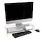 Kantek Premium Clear Acrylic Monitor Stand with Storage Shelf & Phone Holder AMS340 - alternate 4