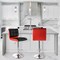 Elama 2 Piece Adjustable Faux Leather Two Toned Bar Stool in Black and Red ELM-744-BLK-RED - alternate 5