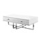 Homeroots 47" White And Silver Metallic Wood And Stainless Steel Coffee Table 543870 - alternate 4