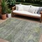 Homeroots 8' X 10' Sage And Gray Floral Washable Indoor Outdoor Area Rug 606221 - alternate 1