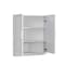 Homeroots Set Of Two White Wood Corner Accent Cabinet With Two Doors 712120 - alternate 5