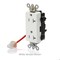 Leviton Straight Blade Receptacle, 5-20R, 20 A, 125V AC, Flush Mount, Self-Grounded M1636-SCB - alternate 3