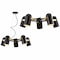 Jonathan Y Eugenio 24.5 in. Adjustable Metal LED Chandelier, Black/Brass Gold JYL6119A - alternate 6