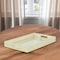 Homeroots 16in White Gold Rectangular Wood Handmade Tray With Handles 483294 - alternate 4