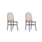 Manhattan Comfort Paragon Dining Chair 2.0 in Black and Cane, Set of 2 DCCA12-BK - alternate 5