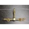 Kingston Brass Two-Handle Wall Mount Bridge Kitchen Faucet, Brushed Brass KS2447AL - alternate 5