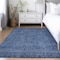 Homeroots 5' X 8' Navy Blue And Blue Southwestern Washable Indoor Outdoor Area Rug 587069 - alternate 6