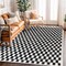World Rug Gallery Contemporary Checkered Area Rug 5 ft x 7 ft Black WR102BLACK5X7 - alternate 1