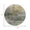 Homeroots 8' Olive Green Gold And Gray Round Abstract Washable Indoor Outdoor Area Rug 631451 - alternate 2