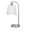 Homeroots 20" Nickel Metal Round USB Table Lamp With White Empire Shade 548266 - alternate 1