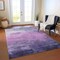 Homeroots 9' X 12' Lavender And Lilac Striped Washable Indoor Outdoor Area Rug 610899 - alternate 4