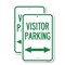 Signmission Reserved Parking Sign Visitor Parking Arrow Pointing L, 18'' X 24'', Heavy Gauge Aluminum, 2PK A-1824-2PACK-23025 - alternate 1