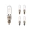 Bulbrite Pack of 575 Watt Dimmable Clear T4 Mini-Candelabra E11 Halogen Bulb, 2900K, 1350 Lumens, 5PK 860799 - alternate 1