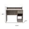 Homeroots 40" Light Gray and Brown Wood Computer Desk 403787 - alternate 3