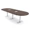 Skutchi Designs 10ft Racetrack Conference Table With Power | Harmony Series | 10 Person Meeting Room Table HAR-RAC-48X120-T-H3041-ESIL - alternate 1