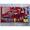Triton Products (2) Square Hole Pegboards W/ Mounting Hardware, Epoxy Coated 18-Gauge Steel, Red, 18" W x 36" H LB18-R - alternate 4