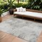 Homeroots 8' X 10' Silver Gray And Ivory Abstract Washable Indoor Outdoor Area Rug 577628 - alternate 1