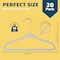 Lifemaster White Velvet Kids Hangers 20 Pack, 10.83" Non-Slip, Slim ABS, Swivel Hook & Notches LMVVBH20WH - alternate 7