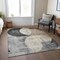 Homeroots 3' X 5' Pewter Brown And Charcoal Geometric Washable Indoor Outdoor Area Rug 604929 - alternate 4