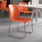 Flash Furniture Sled Stack Chair, Plastic, Full Back, OR RUT-238A-OR-GG - alternate 5