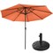 Pure Garden 9 ft Patio Umbrella with 19lb Base, Easy Crank and Orange Vented Canopy 50-LG1052B - alternate 7