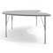Flash Furniture Wren 96 in x 48 in Kidney Adjustable Height Activity Table, Thermal Laminate Top, Short Legs, Gray XU-A4896-KIDNY-GRY-T-P-GG - alternate 6