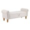 Homeroots 55in Beige and Brown Linen and Solid Wood Upholstered Storage Bench With Flip Top 724169 - alternate 1