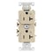 Leviton Duplex Receptacle Outlet, 20A, Ivory, 125V 5362-S2I - alternate 1