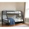 Homeroots 78" X 56" X 67" Twin Over Full Black Bunk Bed 286161 - alternate 2